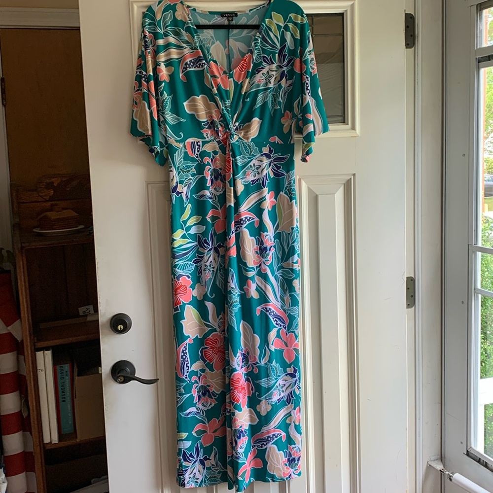 Floral Maxi Dress with V-Neck